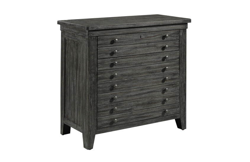 BRIMLEY MAP DRAWER BACHELOR'S CHEST - RAVEN FINISH 80