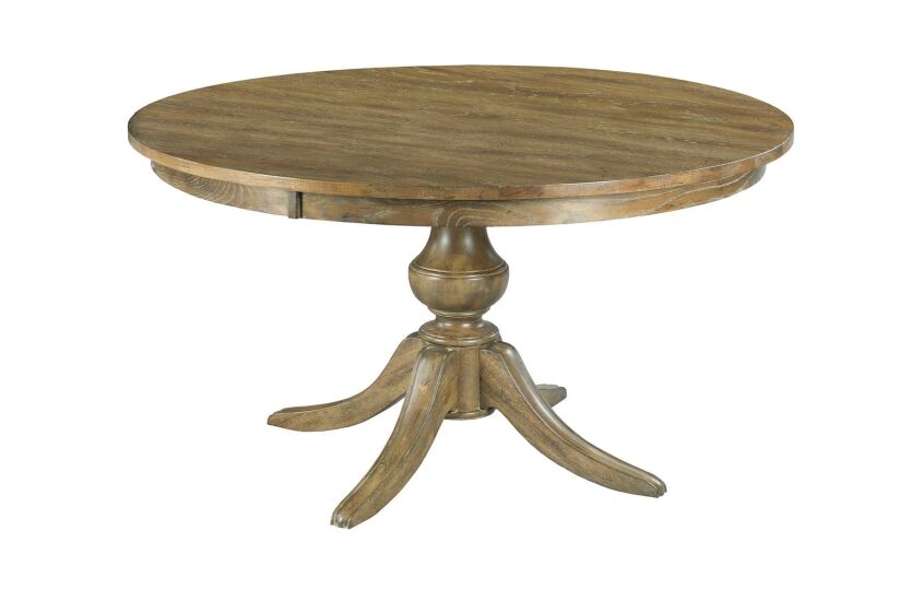 54 ROUND DINING TABLE WITH WOOD BASE 4