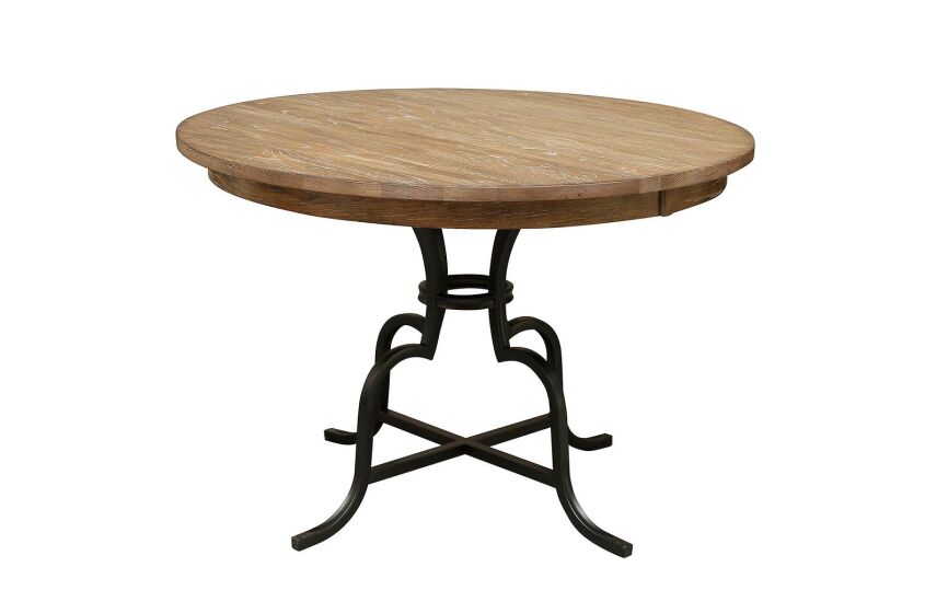 54 ROUND COUNTER HEIGHT TABLE WITH METAL BASE 11