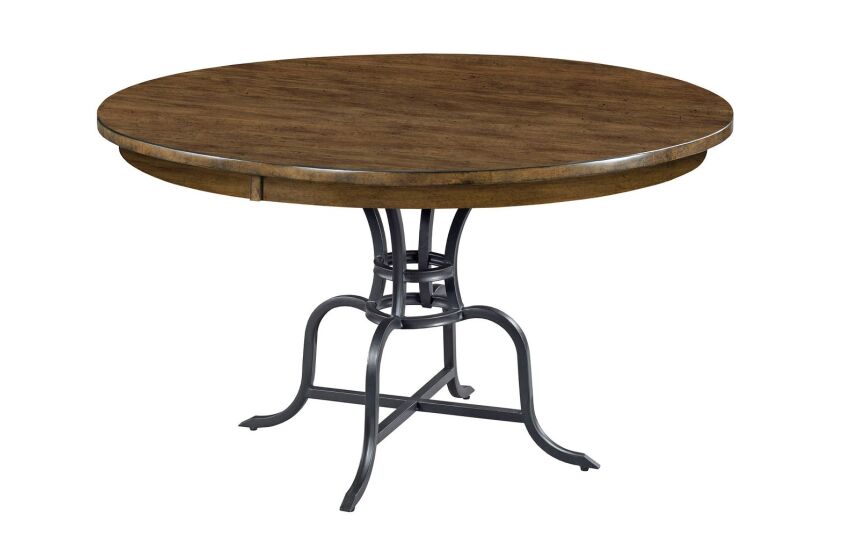 54 ROUND DINING TABLE WITH METAL BASE 16