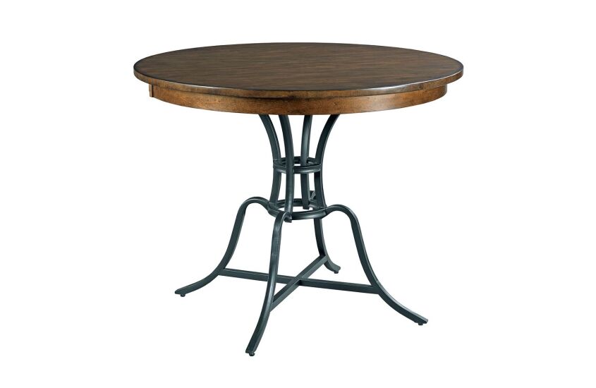 44 ROUND COUNTER HEIGHT TABLE WITH METAL BASE 1