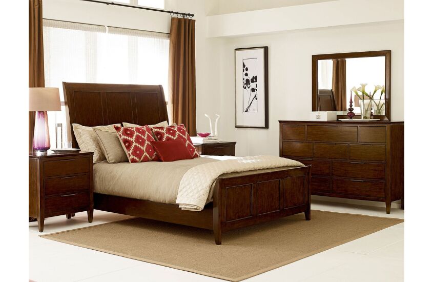 CARIS SLEIGH KING BED - COMPLETE Room Scene 2