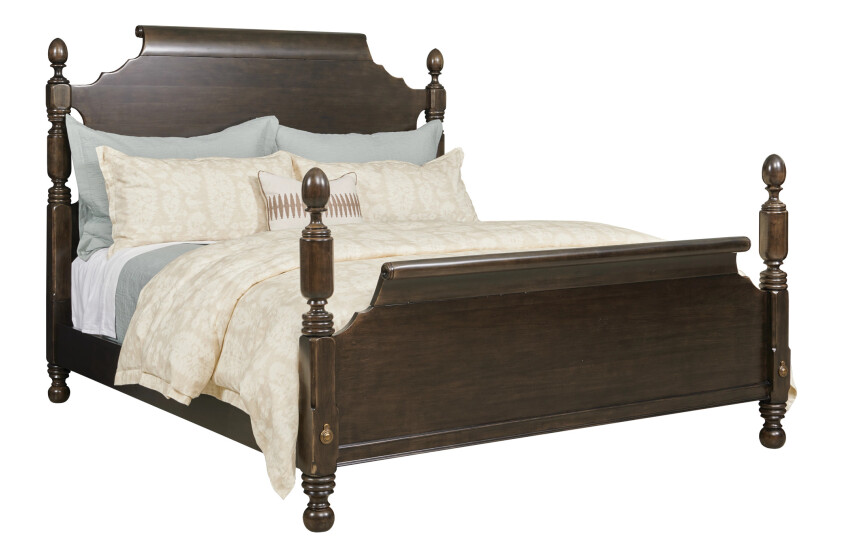KING BRIGHTON POSTER BED - BLACK - COMPLETE 70