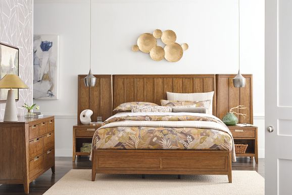 Aspire modern solid cherry bedroom furniture