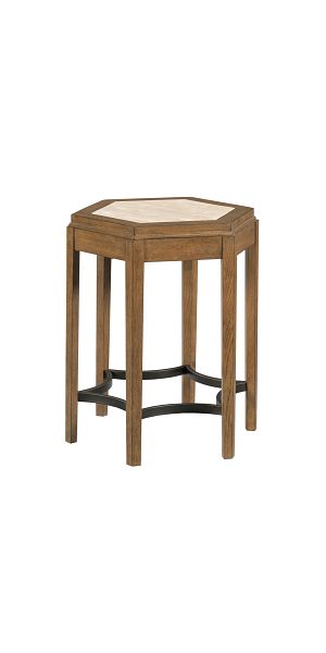 Brookside oak and stone accent table