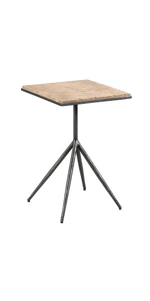 Sorrento tumbled stone and metal accent table